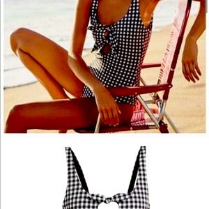 Mara Hoffman Maven Black White Gingham One Piece S